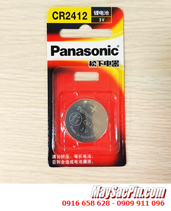 Panasonic CR2412; Panasonic CR2412 lithium 3v chính hãng _Made in Indonesia (Vỉ 1viên /Nội địa Trung)